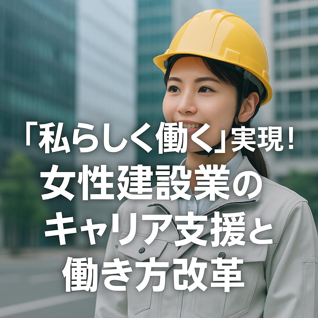 「私らしく働く」を実現！女性建設業のキャリア支援と働き方改革