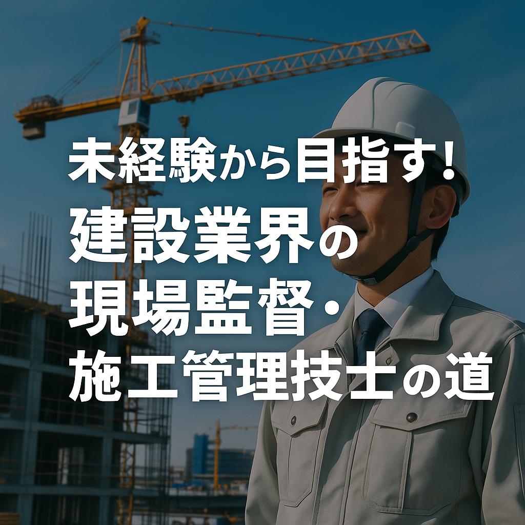 未経験から目指す！建設業界の現場監督・施工管理技士への道