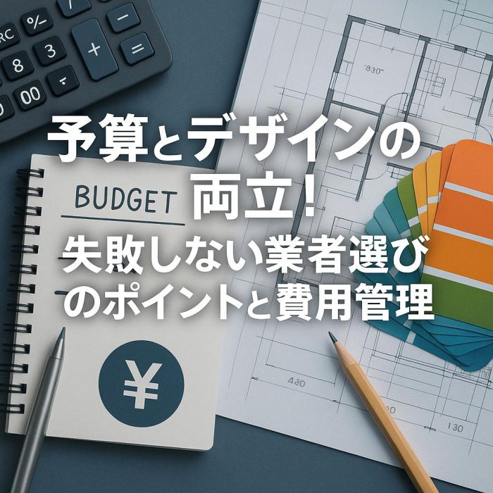 予算とデザインの両立！失敗しない業者選びのポイントと費用管理