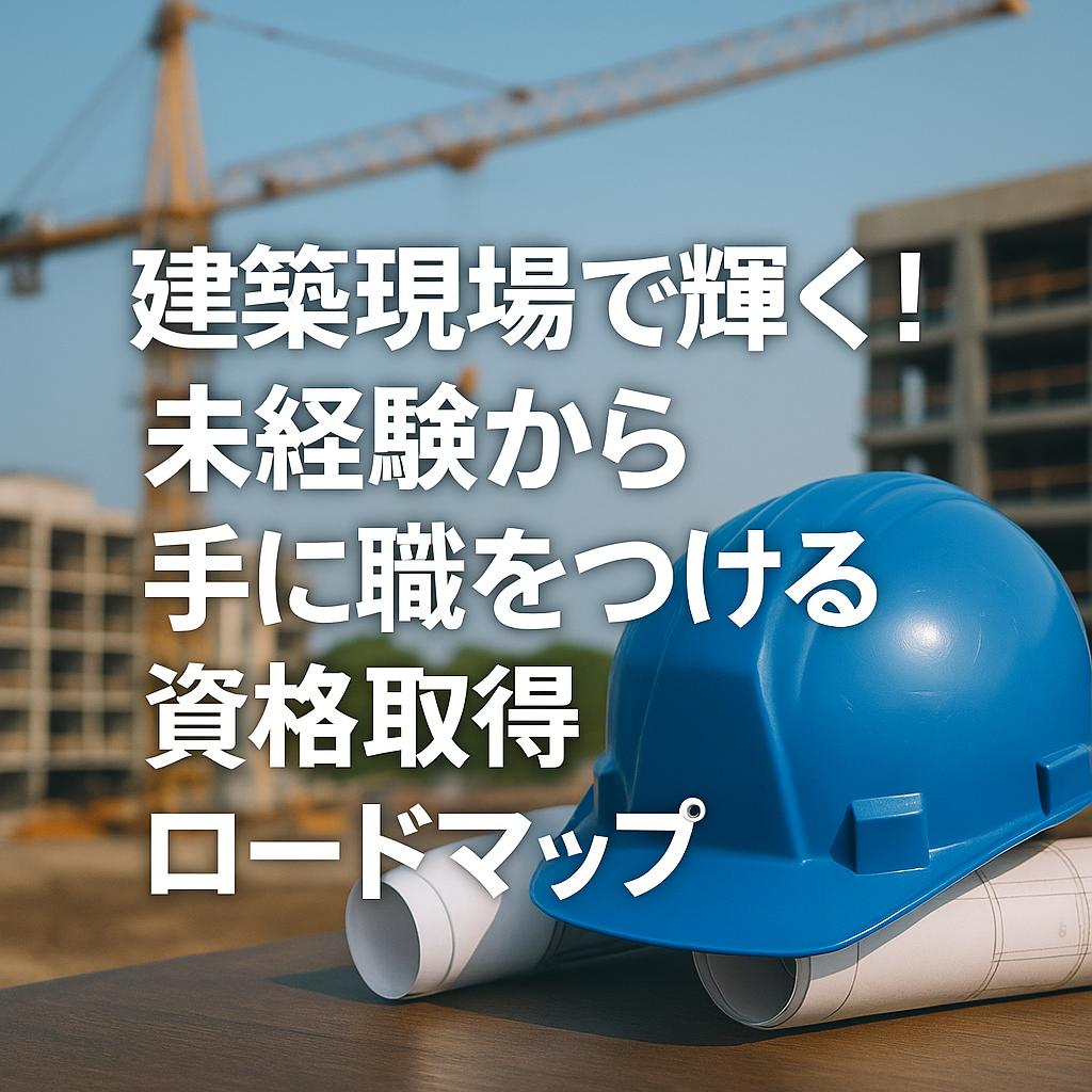 建築現場で輝く！未経験から手に職をつける資格取得ロードマップ