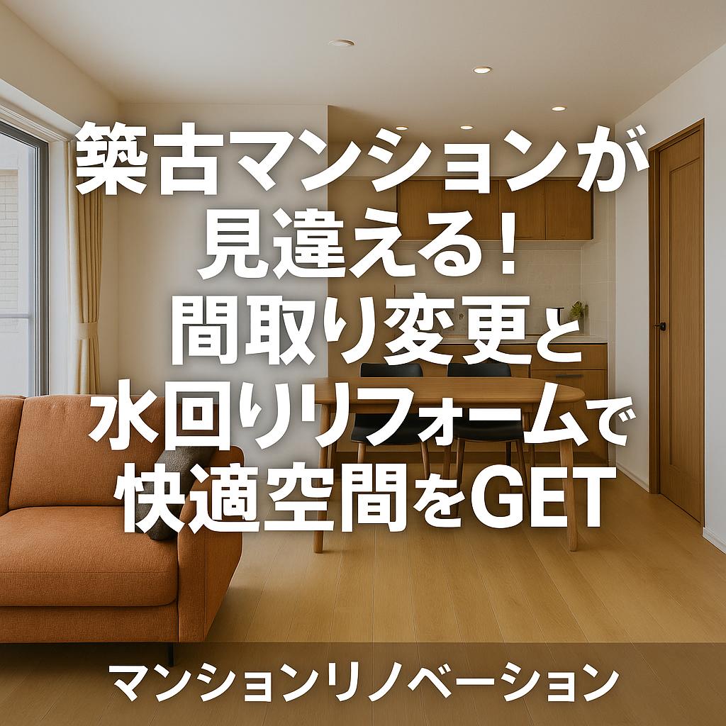 築古マンションが見違える！間取り変更と水回りリフォームで快適空間をGET