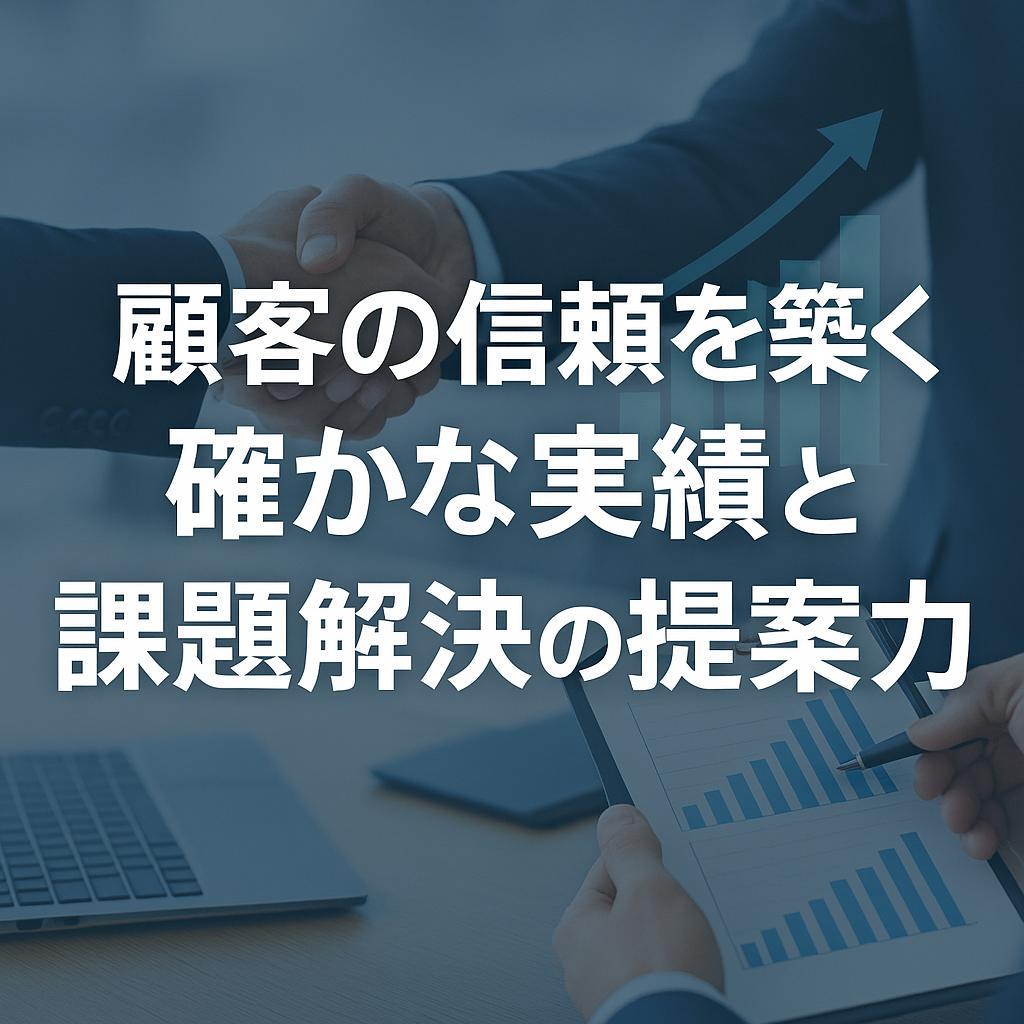 顧客の信頼を築く確かな実績と課題解決の提案力