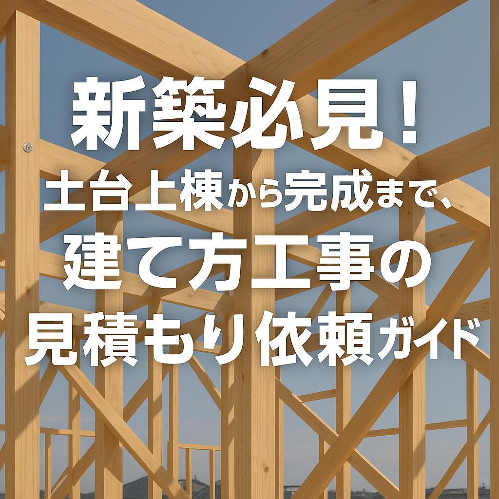 新築必見！土台上棟から完成まで、建て方工事の見積もり依頼ガイド