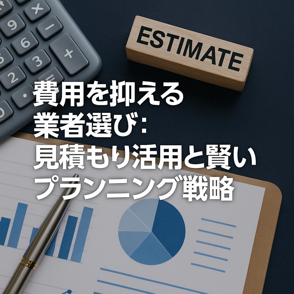 費用を抑える業者選び：見積もり活用と賢いプランニング戦略