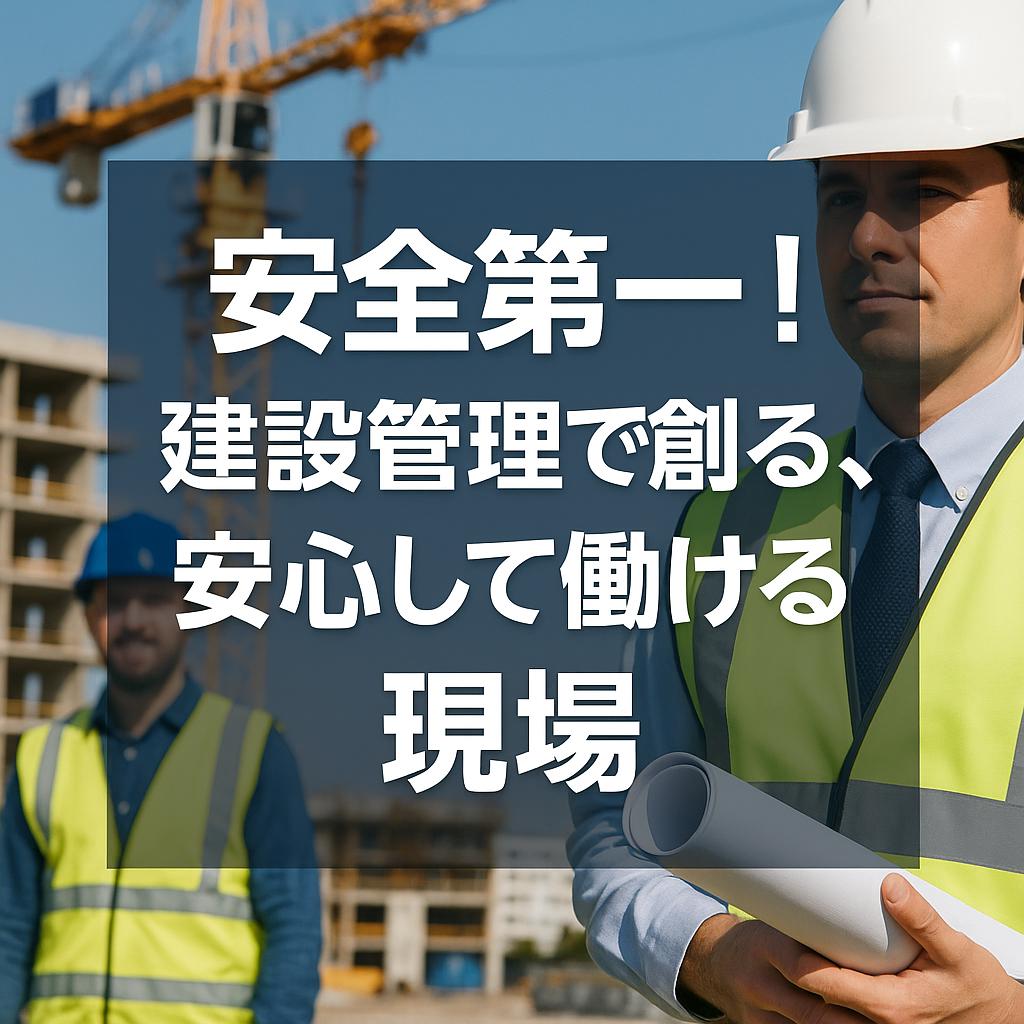 安全第一！建設管理で創る、安心して働ける現場